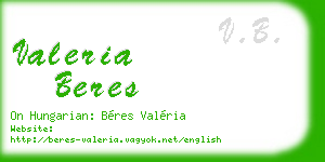 valeria beres business card
